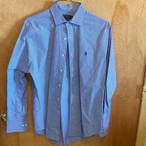 Polo by Ralph Lauren Men's Checkered Blue Dress Shirt